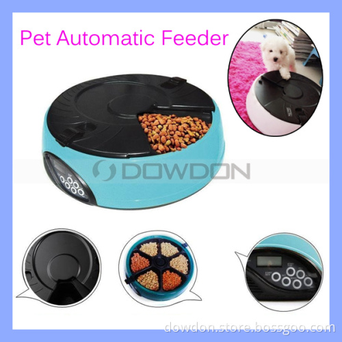 6-Meal Automatic Pet Feeder with Voice Recorder & LCD Display
